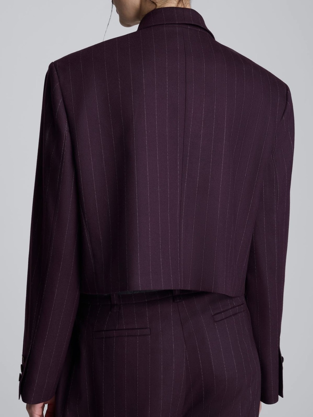 Kenneth Cole Double Breasted Crop
Boyfriend Blazer Maroon Size L - Picture 2 of 4